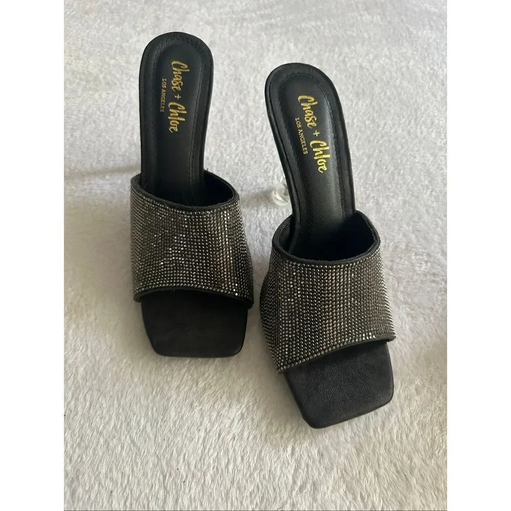 CHASE AND CHLOE Ira Rhinestone Sandal size 8.5